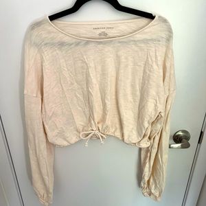 American Eagle Long Sleeve Crop size Large